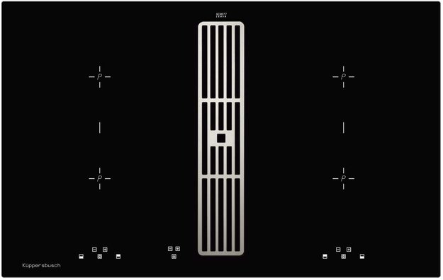 Индукционная варочная панель с вытяжкой Kuppersbusch KMI 8500.0 SR Stainless steel (фото 1) Индукционная варочная панель с вытяжкой Kuppersbusch KMI 8500.0 SR Stainless steel (preview 1)