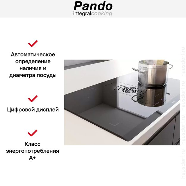 Варочная панель с вытяжкой Pando E-390/78 V.1130 ECO PLUS + DIFUSOR LAT (фото 8) Варочная панель с вытяжкой Pando E-390/78 V.1130 ECO PLUS + DIFUSOR LAT (preview 8)