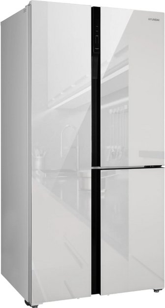 Холодильник Hyundai CS6073FV белое стекло (preview 2)
