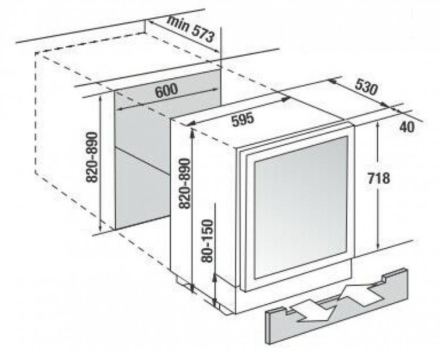 Встраиваемый холодильник для охлаждения вина Kuppersbusch FWKU 1800.0 S (фото 2) Встраиваемый холодильник для охлаждения вина Kuppersbusch FWKU 1800.0 S (preview 2)