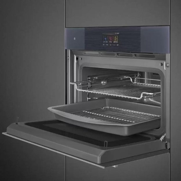 Компактный духовой шкаф с пароваркой шкаф Smeg SO4104APG (фото 6) Компактный духовой шкаф с пароваркой шкаф Smeg SO4104APG (preview 6)