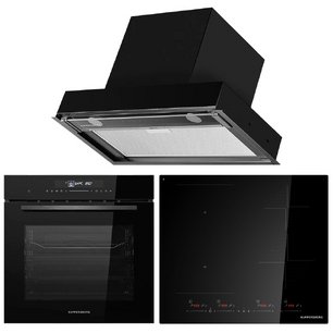 Kuppersberg (варочная панель ICI 616 + духовой шкаф HT 613 Black + вытяжка NANCY 60 Black) фото