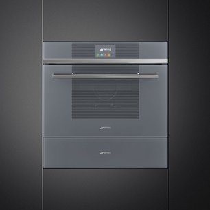 Компактный духовой шкаф с пароваркой Smeg SF4104VCS фото 2
