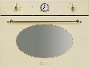 Компактный духовой шкаф с СВЧ Smeg SF4800MCP фото