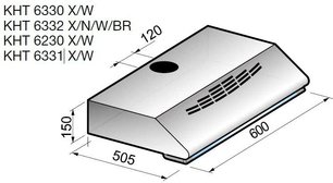 Вытяжка Кертинг KHT 6230 W фото 2 Вытяжка Korting KHT 6230 W фото 2