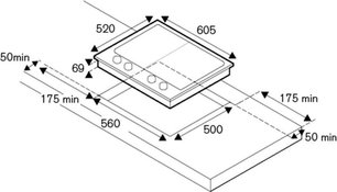 Варочная панель Бертаззони PM60 4 0 X фото 4 Варочная панель Bertazzoni PM60 4 0 X фото 4