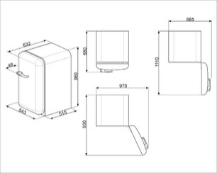 Холодильник Смег FAB10RRD2 фото 3 Холодильник Smeg FAB10RRD2 фото 3