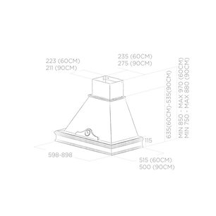 Вытяжка ELICA ORETTA WH/A/60 FRASSINO фото 4 Вытяжка ELICA ORETTA WH/A/60 FRASSINO фото 4