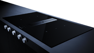 Индукционная варочная поверхность с вытяжкой Kuppersbusch с ручками из нержавеющей стали KMI 9850.1 SR-E Stainless steel фото 3