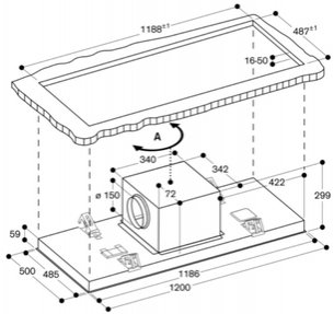 Встраиваемая потолочная вытяжка Гаггенау AC250121 фото 4 Встраиваемая потолочная вытяжка Gaggenau AC250121 фото 4