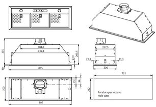 Вытяжка Falmec AirMec Built In 70 ix (600) фото 2
