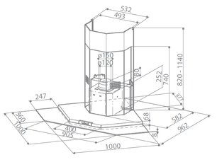 Вытяжка Фабер Premio Angolo/SP EG8 X/V A100 фото 3 Вытяжка Faber Premio Angolo/SP EG8 X/V A100 фото 3