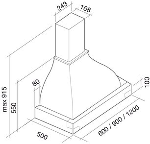 Вытяжка Falmec Iris Gardenia 120 (600) S дуб фото 4