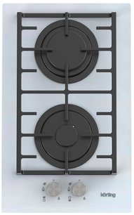 Газовая стеклянная варочная панель Кертинг HGG 3825 CW фото Газовая стеклянная варочная панель Korting HGG 3825 CW фото