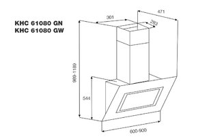 Вытяжка Кертинг KHC 61080 GW фото 4 Вытяжка Korting KHC 61080 GW фото 4
