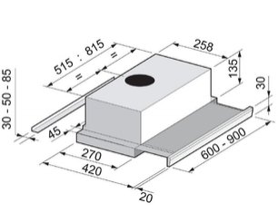 Встраиваемая вытяжка Фалмек Slim 60 X фото 3 Встраиваемая вытяжка Falmec Slim 60 X фото 3