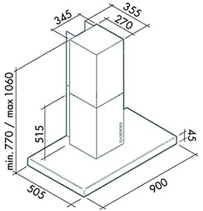 Вытяжка Фалмек Lux 90 white (800) ECP фото 3 Вытяжка Falmec Lux 90 white (800) ECP фото 3