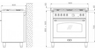 Варочный центр Лофра RBIG96MFT BR фото 2 Варочный центр Lofra RBIG96MFT BR фото 2
