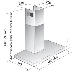 Вытяжка Кертинг KHC 6957 X фото 4 Вытяжка Korting KHC 6957 X фото 4