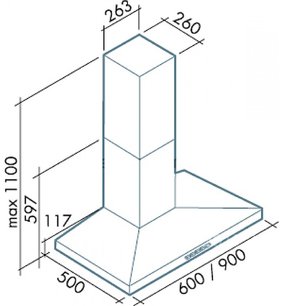 Вытяжка Фалмек Vulcano 60 ix (450) фото 2 Вытяжка Falmec Vulcano 60 ix (450) фото 2
