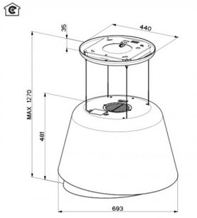 Вытяжка Фабер Belle Plus Burgundy Cold 345.0615.652 фото 4 Вытяжка Faber Belle Plus Burgundy Cold 345.0615.652 фото 4