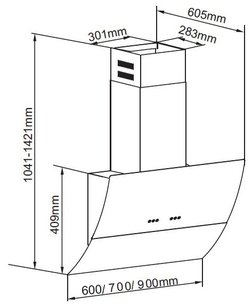 Вытяжка Зигмунд Штайн K 226.91 B фото 3 Вытяжка Zigmund Shtain K 226.91 B фото 3