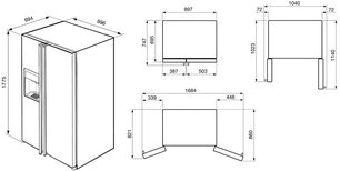 Холодильник Смег SBS8003A фото 2 Холодильник Smeg SBS8003A фото 2