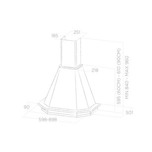 Вытяжка ELICA EMERALD WH/A/60 FRASSINO фото 4 Вытяжка ELICA EMERALD WH/A/60 FRASSINO фото 4