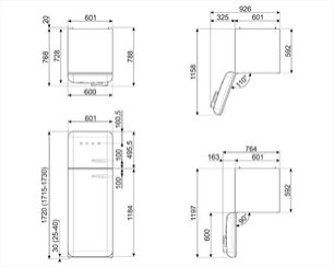 Холодильник Смег FAB30LOR3 фото 3 Холодильник Smeg FAB30LOR3 фото 3