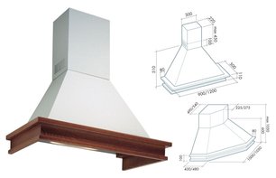 Вытяжка Falmec Tempo Antico 120 (600) S орех фото 2