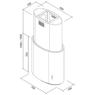 Вытяжка Фалмек Elittica isola 70 ix (800) ECP фото 4 Вытяжка Falmec Elittica isola 70 ix (800) ECP фото 4