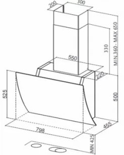 Вытяжка Фабер VERSUS BK A80 фото 3 Вытяжка Faber VERSUS BK A80 фото 3