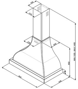 Вытяжка Смег KCL900PO фото 3 Вытяжка Smeg KCL900PO фото 3