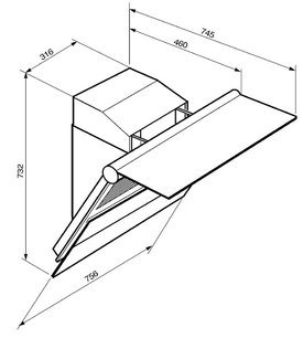 Вытяжка Смег KTS75SE2 фото 3 Вытяжка Smeg KTS75SE2 фото 3