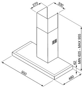 Вытяжка Smeg KSE91X-1 фото 2
