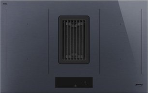 Индукционная варочная панель со встроенной вытяжкой Смег HOBD182DG фото Индукционная варочная панель со встроенной вытяжкой Smeg HOBD182DG фото