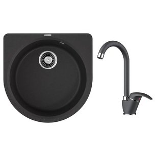 Omoikiri (мойка Akegata 51 BL + смеситель UMI BL) фото