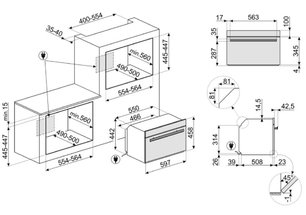 Духовой шкаф комбинированный с микроволновой печью Smeg SF4604PMCNR фото 4