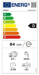 Встраиваемая посудомоечная машина Брандт BDJ325LB фото 4 Встраиваемая посудомоечная машина Brandt BDJ325LB фото 4