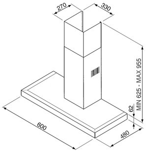 Вытяжка Smeg KSE61X-1 фото 2