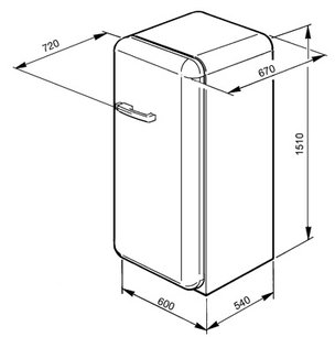 Холодильник Смег CVB20RO фото 4 Холодильник Smeg CVB20RO фото 4