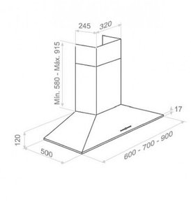 Вытяжка Пандо P-227/70 IX 850 S.E.C. 230/50 фото 3 Вытяжка Pando P-227/70 IX 850 S.E.C. 230/50 фото 3