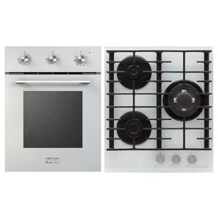 KRONA (духовой шкаф STRETTO 45 WH + варочная панель HAGEL 45 WH W) фото