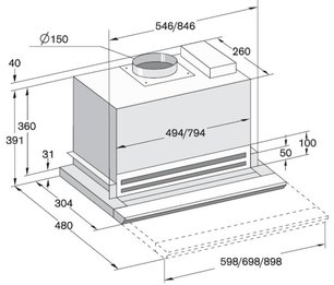 Встраиваемая вытяжка Гаггенау AH 900-161 фото 3 Встраиваемая вытяжка Gaggenau AH 900-161 фото 3