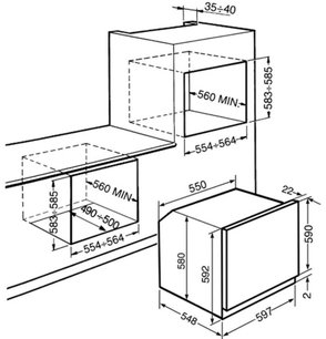 Духовой шкаф Смег SCP112B-8 фото 3 Духовой шкаф Smeg SCP112B-8 фото 3