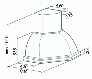Вытяжка Falmec Rondo Stella ANG (600) S мореный дуб фото 2