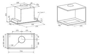 Встраиваемая вытяжка Krona SELINA 900 GLASS BLACK S фото 2 Встраиваемая вытяжка Krona SELINA 900 GLASS BLACK S фото 2