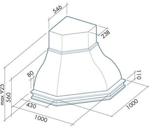 Вытяжка Фалмек Iris Malizia ANG (600) S вишня фото 3 Вытяжка Falmec Iris Malizia ANG (600) S вишня фото 3