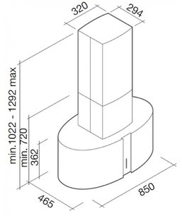 Вытяжка Фалмек Mirabilia isola 85 Penelope Vetro (800) ECP фото 3 Вытяжка Falmec Mirabilia isola 85 Penelope Vetro (800) ECP фото 3