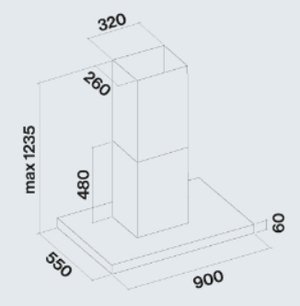 Вытяжка Фалмек PLANE ISOLA WHITE 90 PLUS фото 3 Вытяжка Falmec PLANE ISOLA WHITE 90 PLUS фото 3